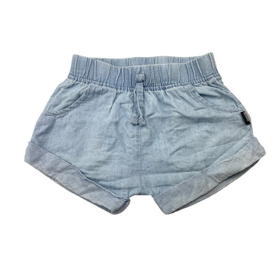 Unisex Bonds, lightweight chambray cotton shorts, elasticated, GUC, size 1,  
