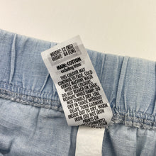 Load image into Gallery viewer, Unisex Bonds, lightweight chambray cotton shorts, elasticated, GUC, size 1,  