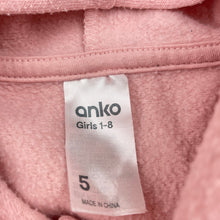 Load image into Gallery viewer, Girls Anko, fleece lined zip hoodie sweater, pilling, FUC, size 5,  