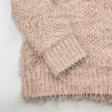 Load image into Gallery viewer, Girls Target, fluffy knit sweater / jumper, sequin dragonflies, FUC, size 8,  