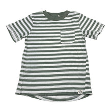 Load image into Gallery viewer, Unisex Cotton On, khaki stripe organic cotton tee / top, FUC, size 5,  