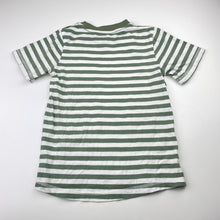 Load image into Gallery viewer, Unisex Cotton On, khaki stripe organic cotton tee / top, FUC, size 5,  