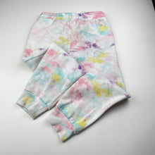 Load image into Gallery viewer, Girls My Little Pony, fleece lined tie dyed track pants, Inside leg: 48cm, FUC, size 6,  