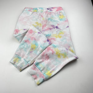 Girls My Little Pony, fleece lined tie dyed track pants, Inside leg: 48cm, FUC, size 6,  