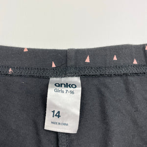 Girls Anko, grey stretchy bike shorts, GUC, size 14,  