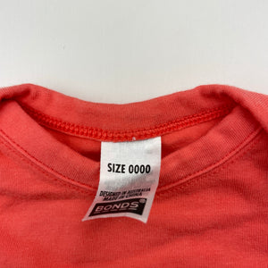 Girls Bonds, stretchy long sleeve top, GUC, size 0000,  