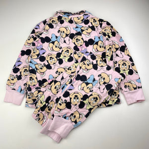 Girls Disney, Minnie Mouse flannel cotton pyjamas, mark left cuff, FUC, size 6,  