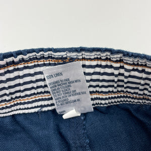 Boys Anko, blue linen shorts, elasticated, EUC, size 10,  