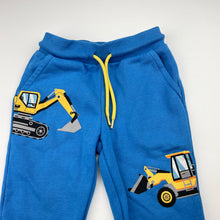 Load image into Gallery viewer, Boys Anko, fleece lined track pants, diggers, Inside leg: 28.5cm, GUC, size 2,  
