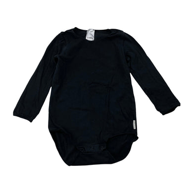 Unisex Bonds, black stretchy bodysuit / romper, EUC, size 1,  