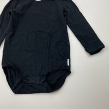 Load image into Gallery viewer, Unisex Bonds, black stretchy bodysuit / romper, EUC, size 1,  