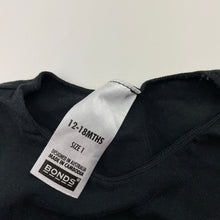 Load image into Gallery viewer, Unisex Bonds, black stretchy bodysuit / romper, EUC, size 1,  