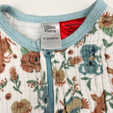 Load image into Gallery viewer, Unisex Ollie&#39;s Place, crinkle cotton sleeping bag, Australian animals, L: 86cm, GUC, size 1-2,  
