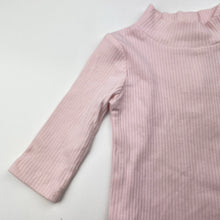 Load image into Gallery viewer, Girls Baby Berry, pink ribbed stretchy long sleeve top, EUC, size 00,  