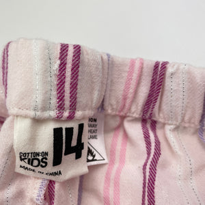 Girls Cotton On, soft feel striped pyjama pants, elasticated, GUC, size 14,  