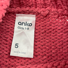 Load image into Gallery viewer, Girls Anko, chenille knit sweater / jumper, EUC, size 5,  