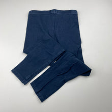 Load image into Gallery viewer, Girls Anko, navy stretchy leggings, Inside leg: 40cm, FUC, size 5,  