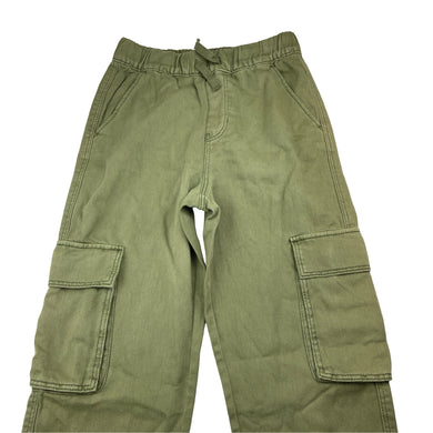 Boys H&M, khaki cotton cargo pants, elasticated, Inside leg: 56cm, EUC, size 9,  