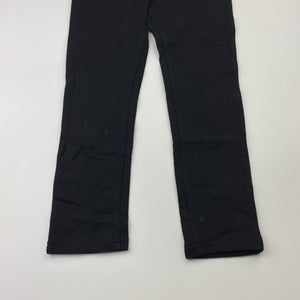 Girls H&M, black stretchy pants, elasticated, Inside leg: 43.5cm, NEW, size 6,  