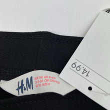 Load image into Gallery viewer, Girls H&amp;M, black stretchy pants, elasticated, Inside leg: 43.5cm, NEW, size 6,  