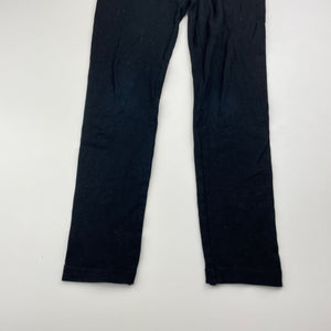 Girls Anko, black stretchy leggings, Inside leg: 46cm, GUC, size 7,  