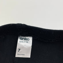 Load image into Gallery viewer, Girls Anko, black stretchy leggings, Inside leg: 46cm, GUC, size 7,  