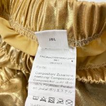 Load image into Gallery viewer, Girls SHEIN, lightweight gold metallic pants, elasticated, Inside leg: 42cm, FUC, size 5,  