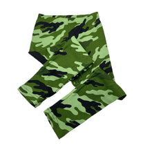 Load image into Gallery viewer, Girls Originals, khaki camo print waffle leggings, Inside leg: 39cm, EUC, size 4-5,  