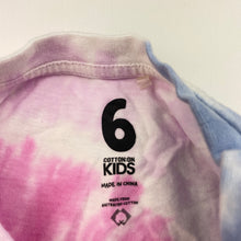 Load image into Gallery viewer, Girls Cotton On, tie dyed cotton tee / top, EUC, size 6,  
