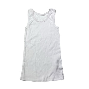Unisex Anko, white cotton singlet top, EUC, size 0,  