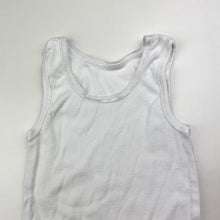 Load image into Gallery viewer, Unisex Anko, white cotton singlet top, EUC, size 0,  