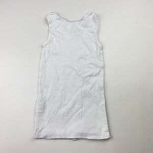 Unisex Anko, white cotton singlet top, EUC, size 0,  