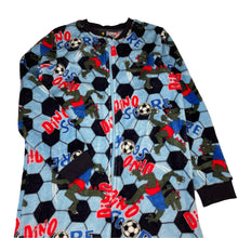 Load image into Gallery viewer, Boys TIlt, fleece all-in-one pyjamas, soccer, GUC, size 14,  
