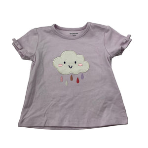 Girls Pekkle, stretchy tee / top, cloud, EUC, size 6 months,  