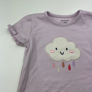 Girls Pekkle, stretchy tee / top, cloud, EUC, size 6 months,  