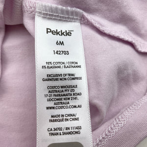 Girls Pekkle, stretchy tee / top, cloud, EUC, size 6 months,  