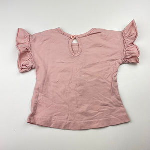 Girls Baby Berry, pink cotton tee / top, EUC, size 00,  