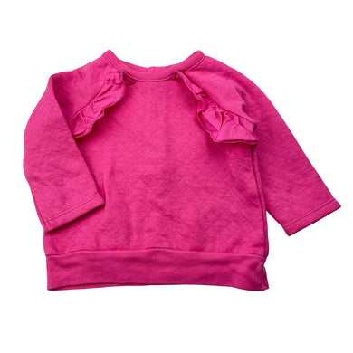 Girls Carters, pink quilted long sleeve top, GUC, size 3 months,  