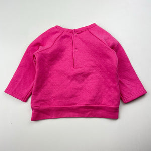 Girls Carters, pink quilted long sleeve top, GUC, size 3 months,  