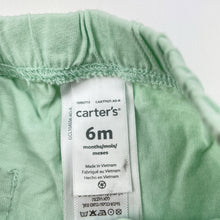 Load image into Gallery viewer, Unisex Carters, mint cotton shorts, elasticated, EUC, size 00,  