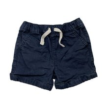 Load image into Gallery viewer, Boys Target, navy stretch cotton shorts, elasticated, FUC, size 0,  