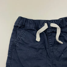 Load image into Gallery viewer, Boys Target, navy stretch cotton shorts, elasticated, FUC, size 0,  