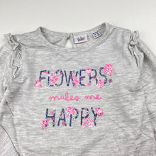 Load image into Gallery viewer, Girls BLUkids, grey marle long sleeve tee / top, GUC, size 2,  