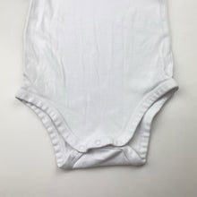 Load image into Gallery viewer, Unisex Target, white organic cotton bodysuit / romper, EUC, size 1,  