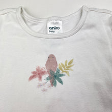 Load image into Gallery viewer, Girls Anko, white cotton bodysuit / romper, bird, GUC, size 2,  