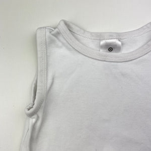Unisex Target, white cotton bodysuit / romper, EUC, size 0,  