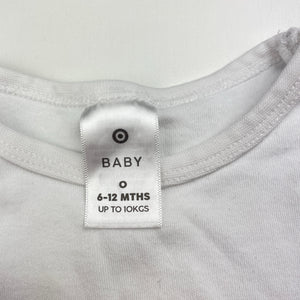 Unisex Target, white cotton bodysuit / romper, EUC, size 0,  