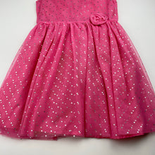 Load image into Gallery viewer, Girls pink, tulle party dress, no labels, armpit to armpit: 30cm, EUC, size 4-5, L: 58cm