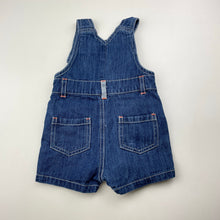 Load image into Gallery viewer, Boys Early Days, bleu denim overalls / shortalls, GUC, size 000,  