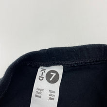 Load image into Gallery viewer, Girls KID, black stretchy leggings, Inside leg: 44cm, GUC, size 7,  